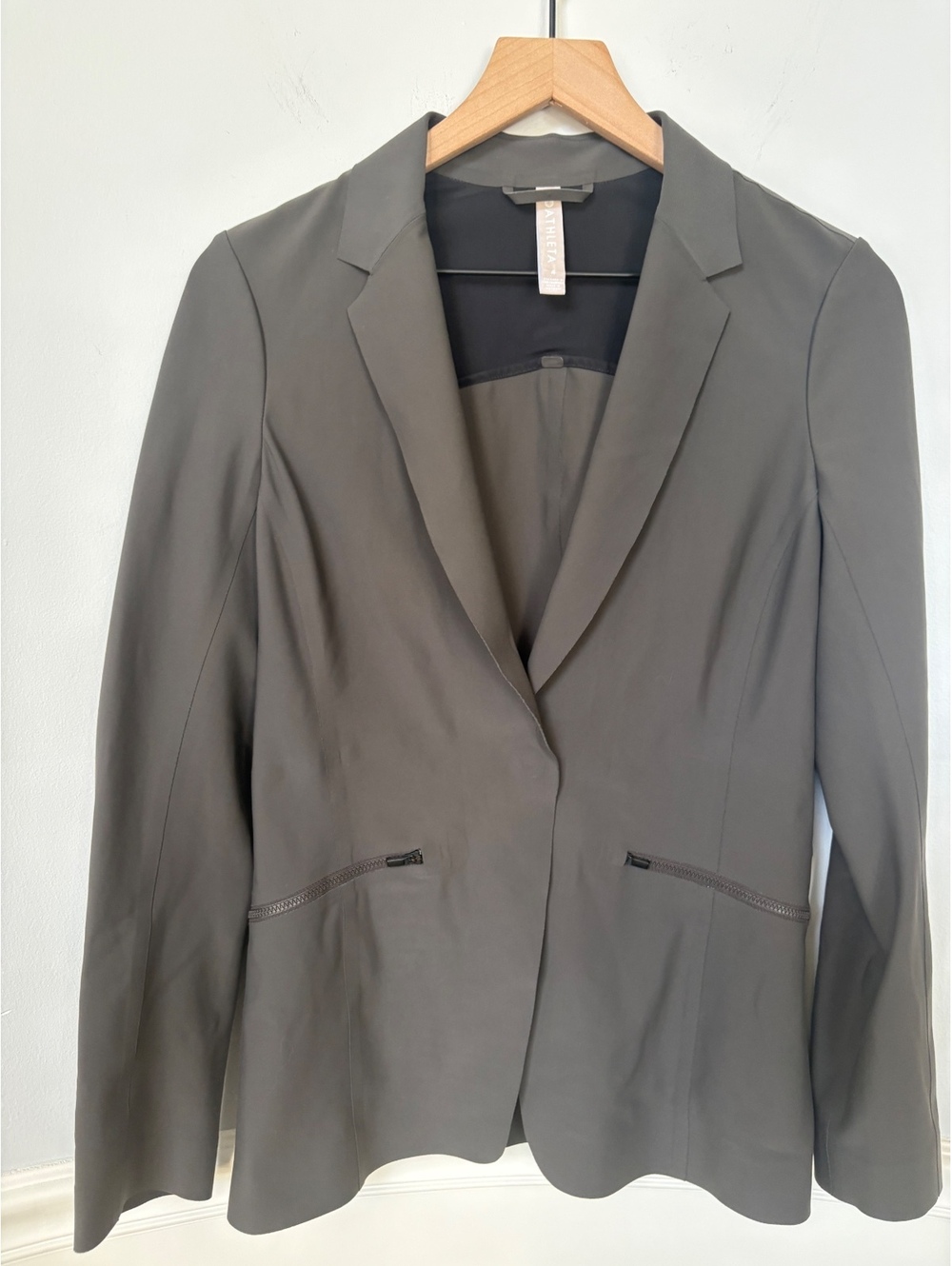 Athleta Gray Interstellar Travel Commuter Blazer Jacket Size 4